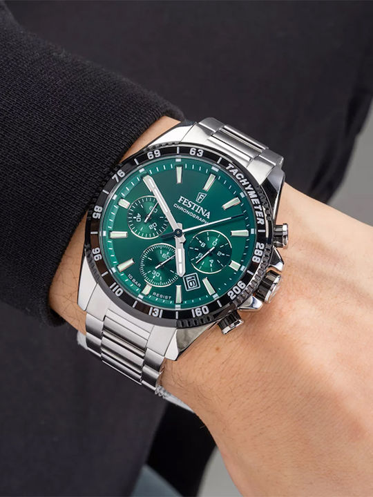 Festina Ρολόι Μπαταρίας με Μεταλλικό Μπρασελέ