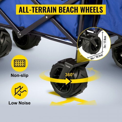 Vevor Transport Trolley Foldable for Weight Load up to 100kg Blue