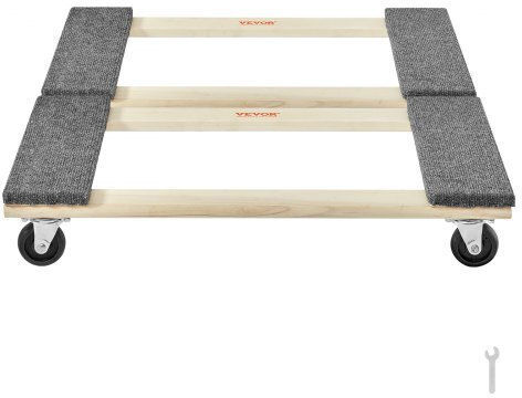 Vevor Καρότσι Μεταφοράς για Φορτίο Βάρους έως 454kg σε Λευκό Χρώμα
