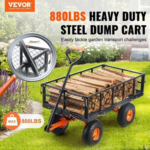 Vevor Καρότσι Μεταφοράς για Φορτίο Βάρους έως 880kg