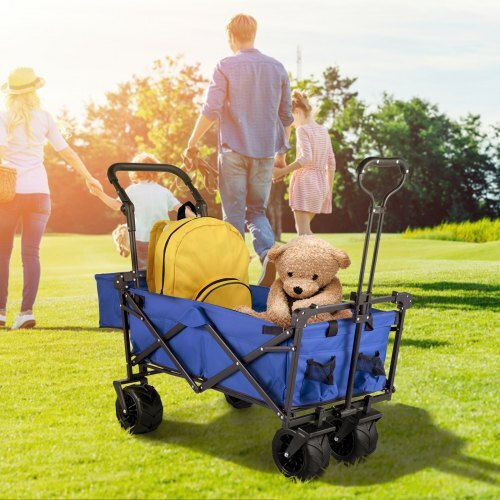 Vevor Transport Trolley Foldable for Weight Load up to 100kg Blue