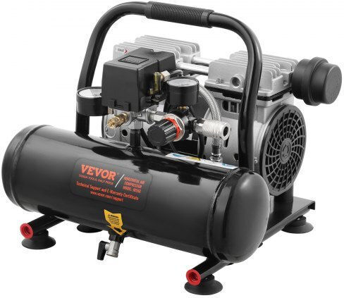 Vevor Κομπρεσέρ Αέρος 68dB με Ισχύ 1hp και Αεροφυλάκιο 4lt