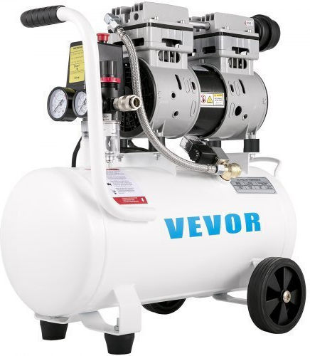 Vevor Μονοφασικό Κομπρεσέρ Αέρος 60dB με Ισχύ 1hp και Αεροφυλάκιο 25lt