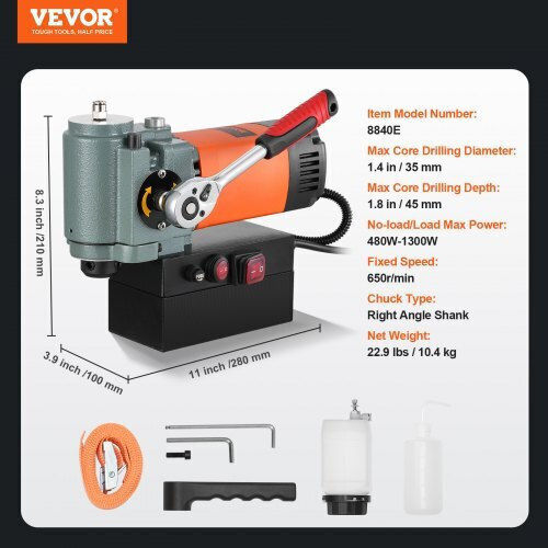 Vevor Μαγνητικό Δράπανο WSCLZ35MM00036YINV2 με Ισχύ 1.3kW