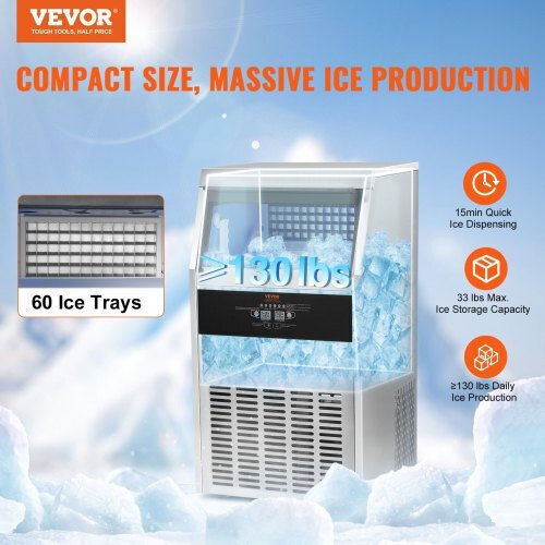 Vevor Παγομηχανή με Ημερήσια Παραγωγή 58kg