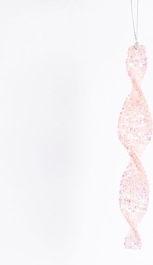 Ornament suspendat Stalactita Roz 3x19buc