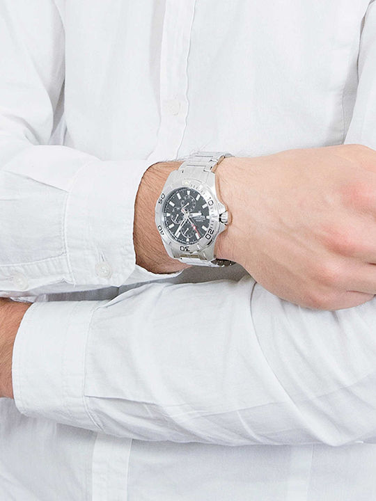 Festina Men's Watch 43mm Chronograph Battery with Silver Metal Bracelet