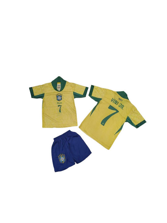 Brazil National Team Kids Jersey Set Shorts Vinicius Euro2024