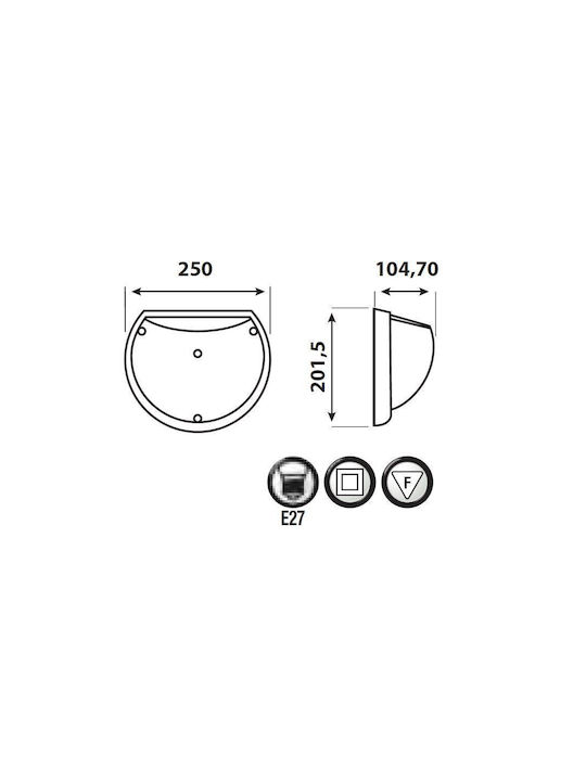 Horoz Electric Lumină de exterior montată pe perete E27 IP54