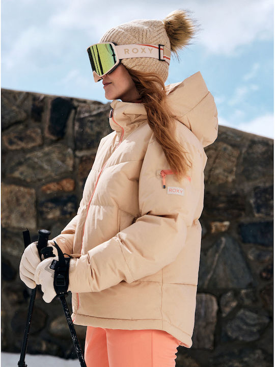 Roxy ERJTJ03470-TGJ0 Γυναικείο Μπουφάν για Σκι & Snowboard Μπεζ