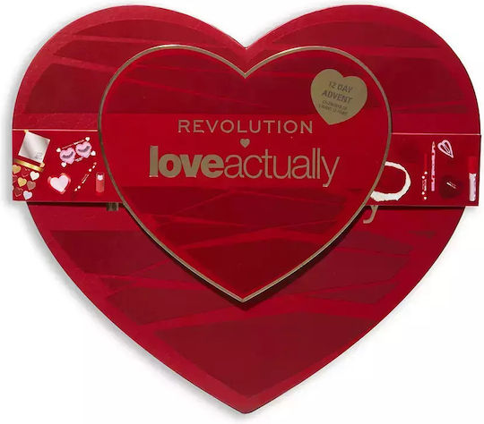 Revolution Beauty x Love Actually 12 Days Set de machiaj Calendar Advent pentru Față, Ochi și Buze 12buc