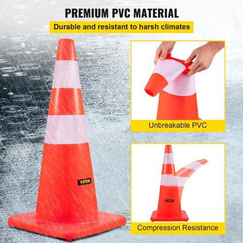 Vevor Con de circulație în Portocaliu Culori 10cm x 10cm