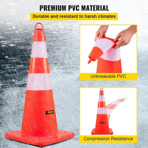 Vevor Con de circulație în Portocaliu Culori 10cm x 10cm