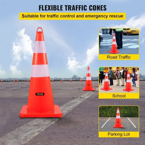 Vevor Conul De Circulație Din Plastic De Culoare Portocalie 10x10cm