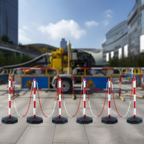 Vevor Κώνος Κυκλοφορίας από Πλαστικό σε Κόκκινο Χρώμα