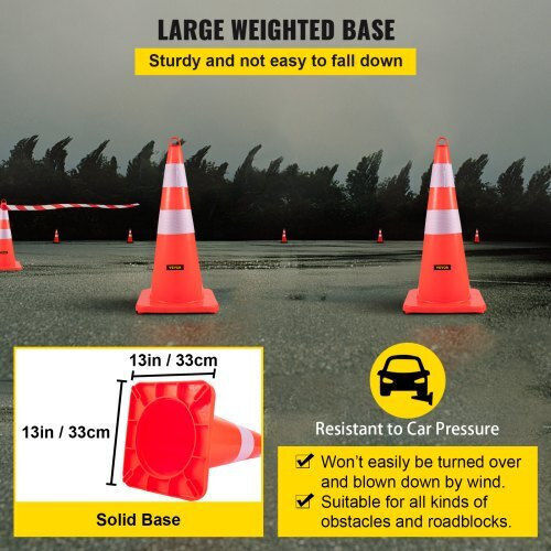 Vevor Conul De Circulație Din Plastic De Culoare Portocalie 10x10cm