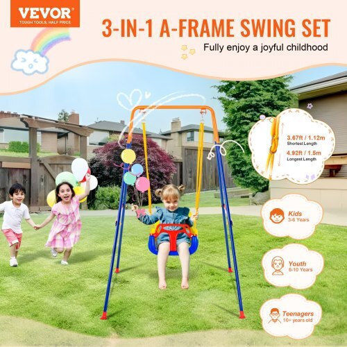 Vevor Plastic Foldable Swing Beige