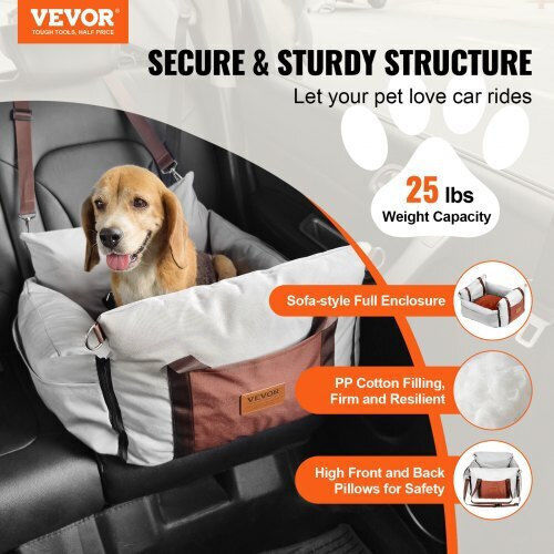 Vevor Waterproof Seat Car for Dog Gray