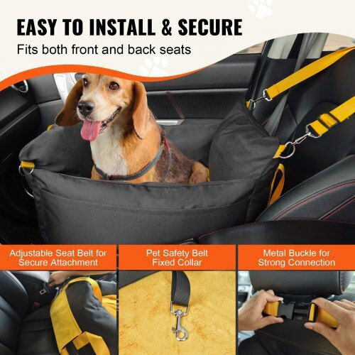 Vevor Waterproof Seat Car for Dog Black