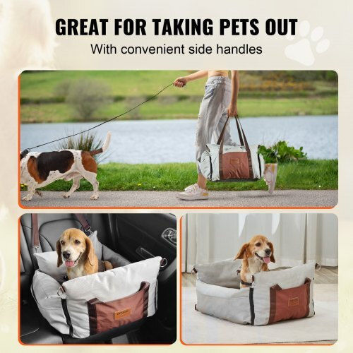 Vevor Waterproof Seat Car for Dog Gray