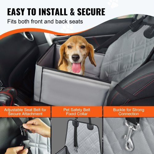 Vevor Waterproof Dog Car Seat Gray