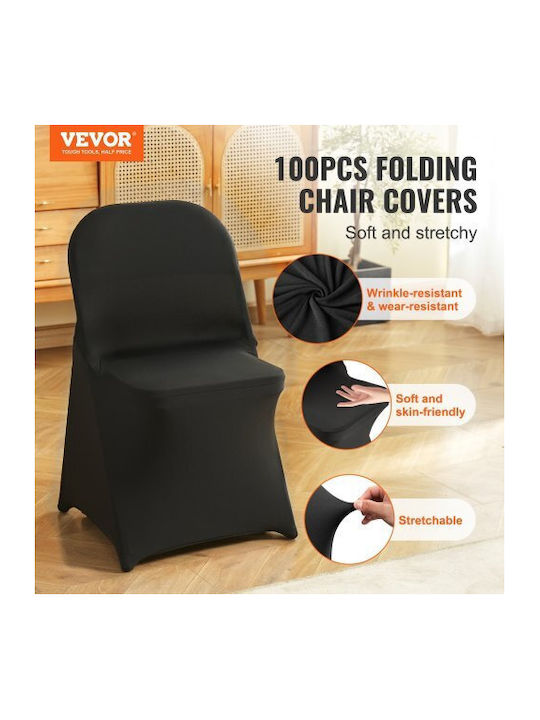 Vevor Elastische Abdeckung für Stuhl Black 100Stück YTHS100PCSDKFY5EXV0