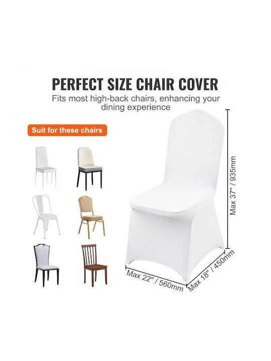Vevor Elastic Cover for Chair White 100pcs 100PCSQBHLYYT0001V0