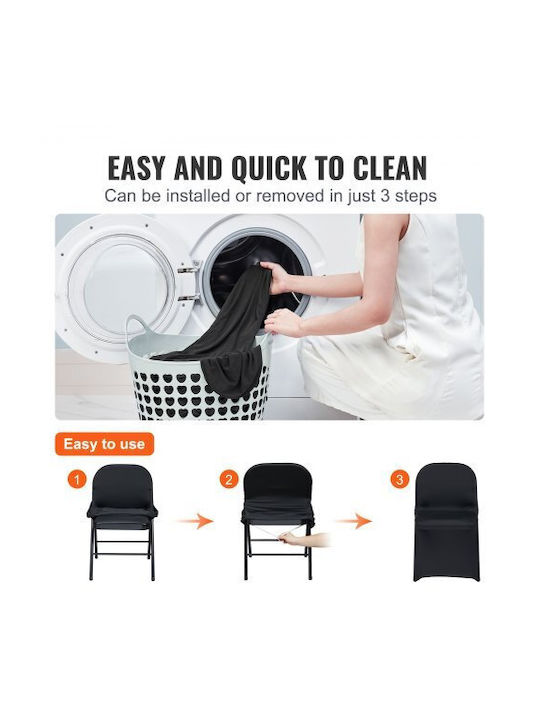 Vevor Elastische Abdeckung für Stuhl Black 100Stück YTHS100PCSDKFY5EXV0