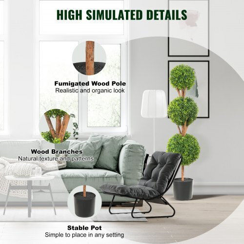 Buxus Дърво На Открито 122см 2 Бройки Vevor