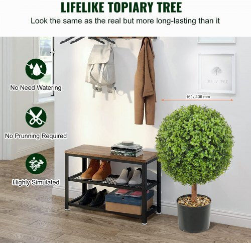 Künstlicher Baum für den Außenbereich Grün 61cm 2Stück Vevor