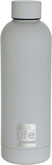 Ecolife Recyclable Bottle Thermos Stainless Steel BPA Free 500ml Gray