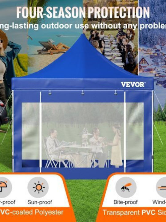 Vevor Πλαϊνή Τέντα Βεράντας Μπλε 3x3m