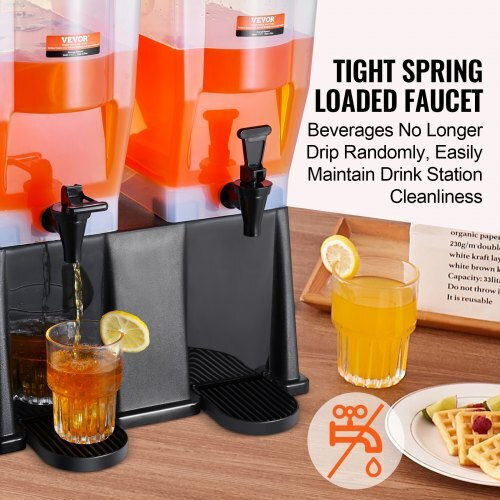 Vevor Beverage Dispenser 2x3 Gallons Party Plastic Juice Dispenser Base Faucet Ylfpqslfpqslws7mzv0