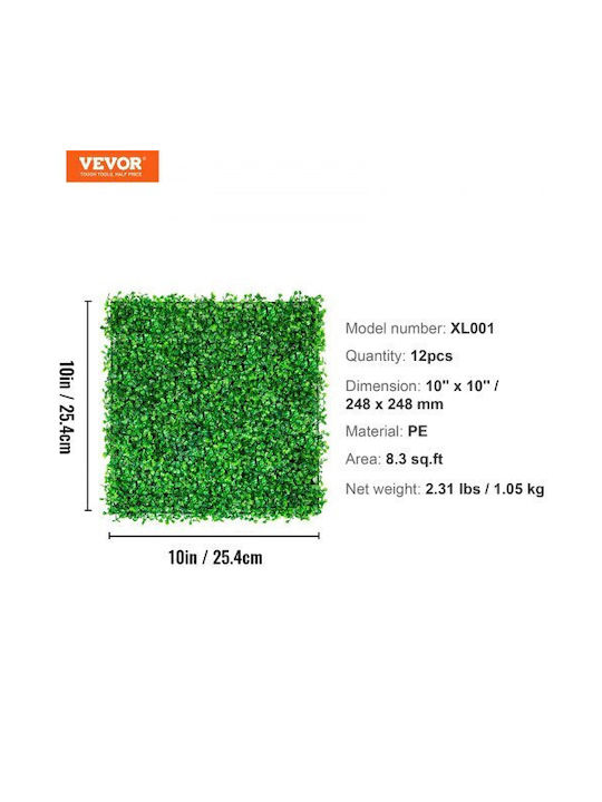 Vevor Künstliches Laubpaneel 25x25cm