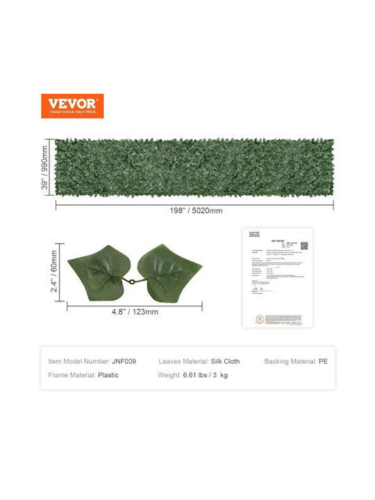 Vevor Künstliches Laubpaneel 5x1m