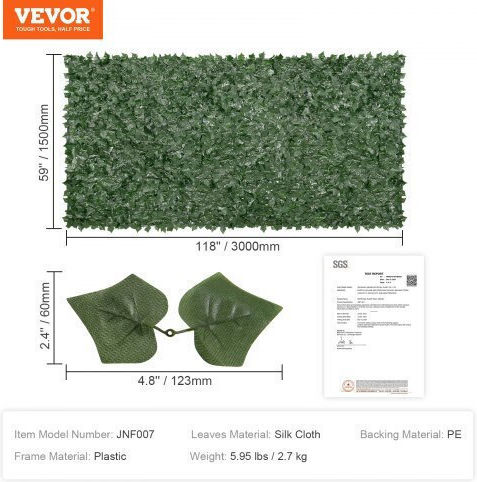 Vevor Συνθετικό Πάνελ Φυλλωσιάς 3x1.5m