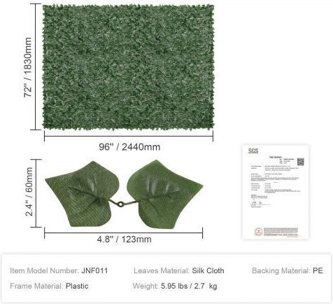 Vevor Artificial Foliage Panel 2.44x1.83m