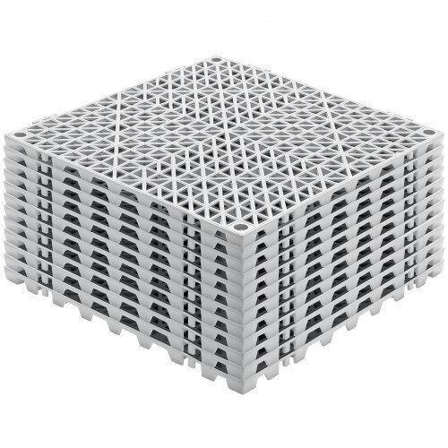 Vevor Πλακάκι για Δάπεδο Κήπου από PVC 30x30εκ. 12τμχ