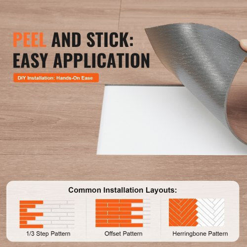 Vevor Set Plastic Floor Vinyl with 36 Tiles 2.5mm L91.44cmxW15.24cm
