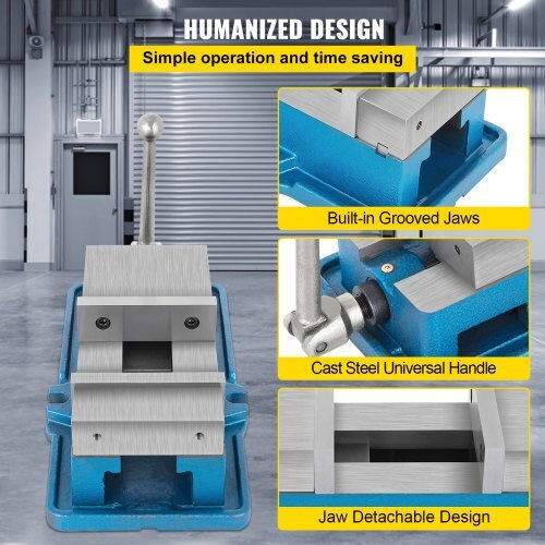 Vevor Menghină De Blat Rotativă Din Fontă Cu Deschidere Maximă 100mm