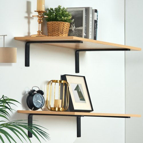 Vevor Heavy-Duty Metallic Corner Shelf Black 254x152.4mm 4pcs SJZJGBZJYGHW5ZTBVV0
