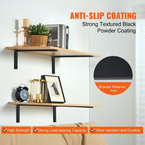 Vevor Heavy-Duty Metallic Corner Shelf Black 254x152.4mm 4pcs SJZJGBZJYGHW5ZTBVV0