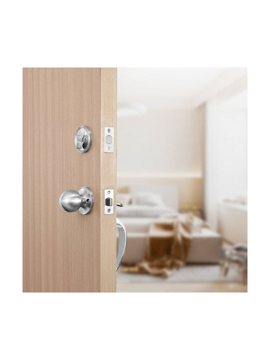 Set de Mâner și Încuietoare pentru Ușă Vevor Satin Nickel Xnsbdmndshxlgyj8mv0