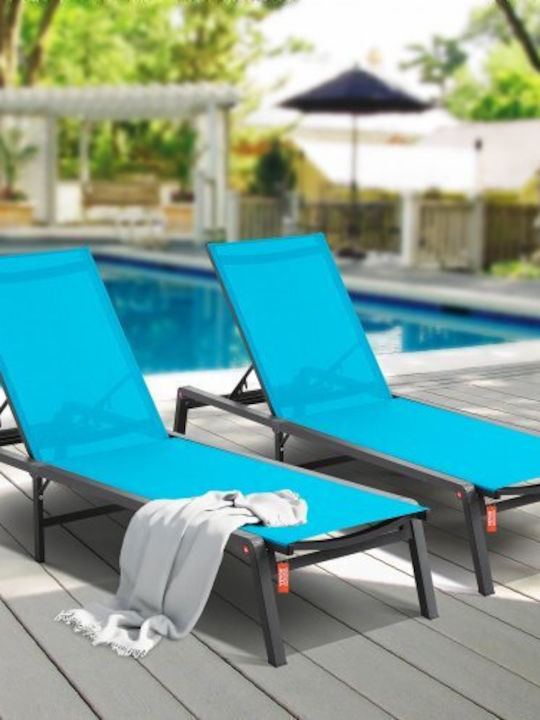 Set of 2 Adjustable Vevor Outdoor Sun Loungers with 5 Positions Jstygdtylskzun91kv0