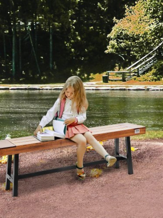 Outdoor Wooden Bench 160x36.5x48.2cm
