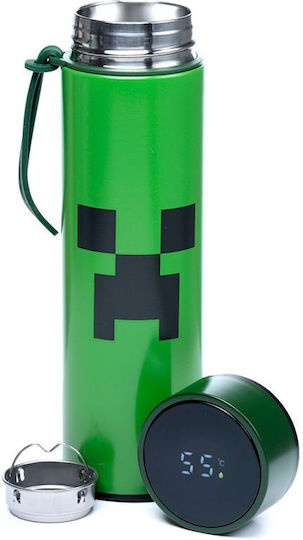 Puckator Minecraft Creeper Μπουκάλι Θερμός Ανοξείδωτο 450ml Πράσινο