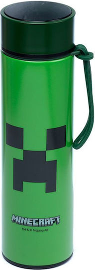 Puckator Minecraft Creeper Μπουκάλι Θερμός Ανοξείδωτο 450ml Πράσινο