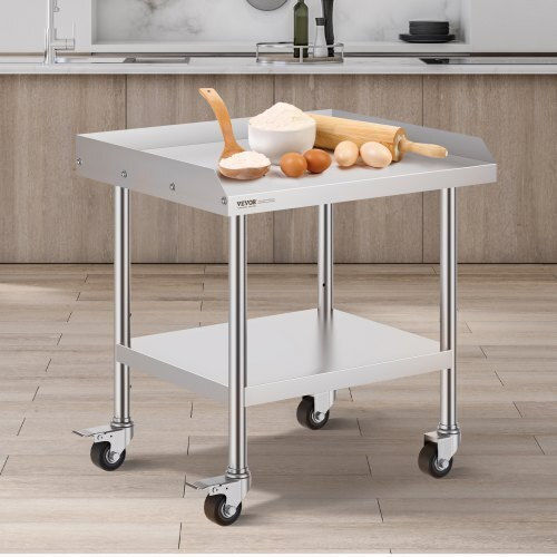 Τραπέζι Εργασίας Ανοξείδωτο Vevor 24"x28" Ρόδες Επαγγελματική Χρήση Cfbxggztdjlsbzdtcv0