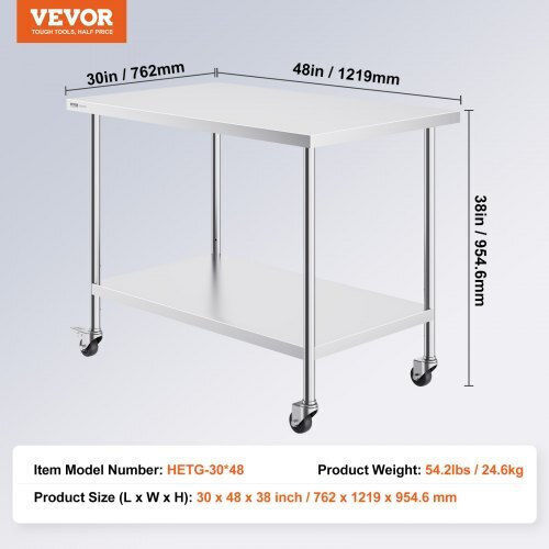 Επαγγελματικός Πάγκος Εργασίας Vevor 30x48" Ρόδες Cfbxggztlcdj6kfnjv0