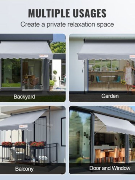 Vevor Zelt Terrasse Gray 2x1.2m